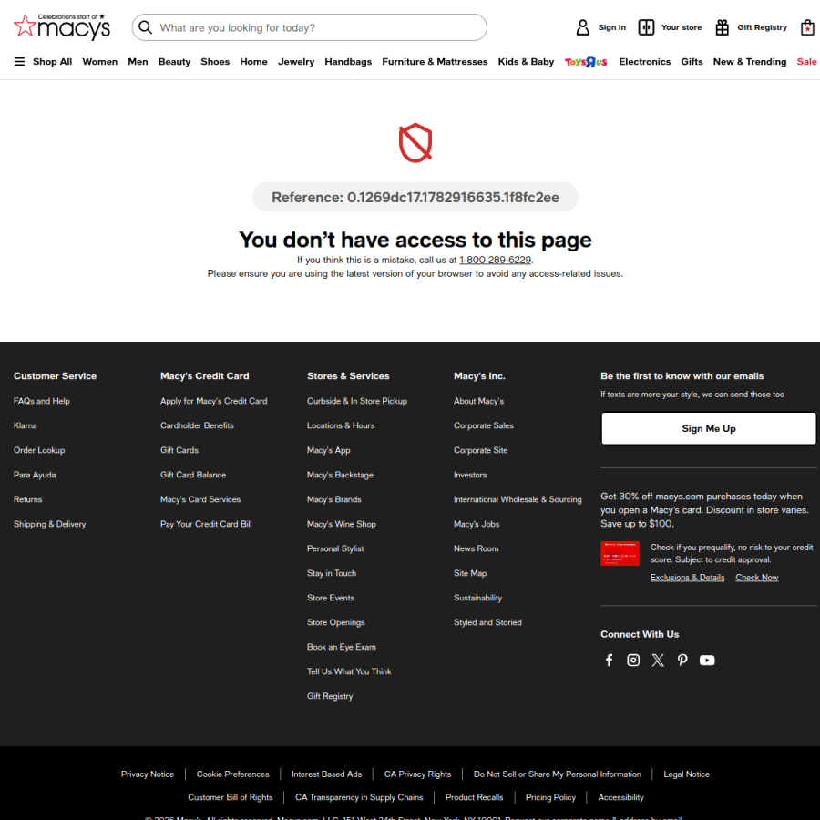 macys.com homepage screenshot