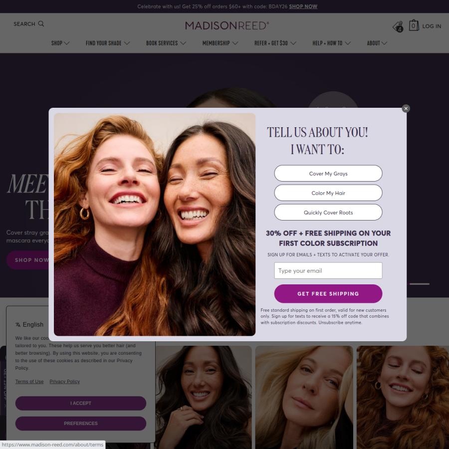 madison-reed.com homepage screenshot