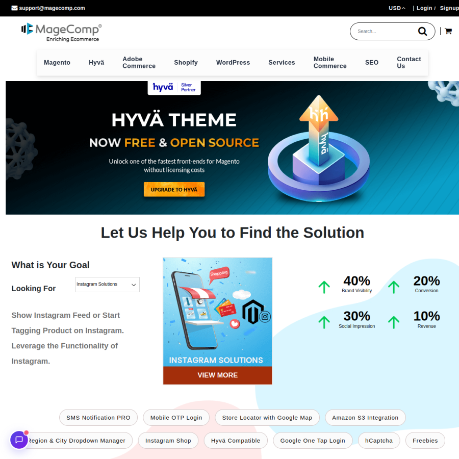 magecomp.com homepage screenshot
