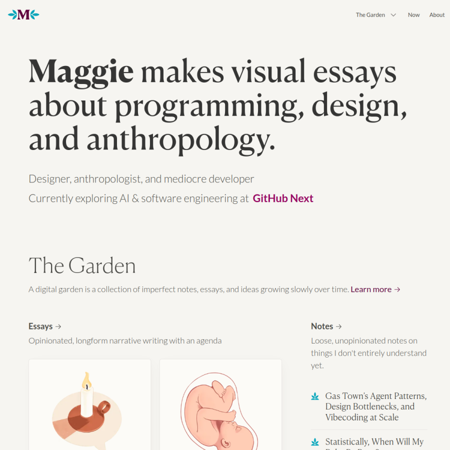 maggieappleton.com homepage screenshot