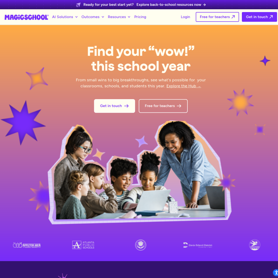 magicschool.ai homepage screenshot