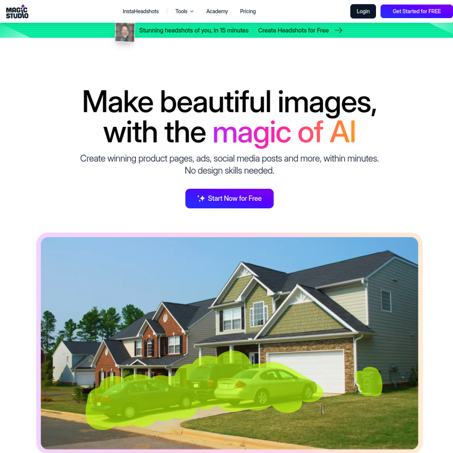 magicstudio.com homepage screenshot