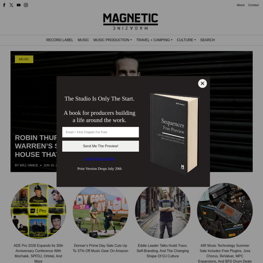 magneticmag.com homepage screenshot