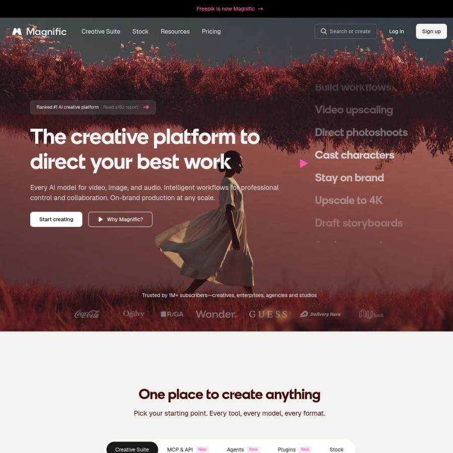 magnific.com homepage screenshot
