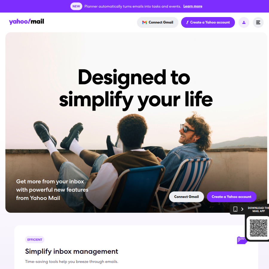 mail.yahoo.com homepage screenshot