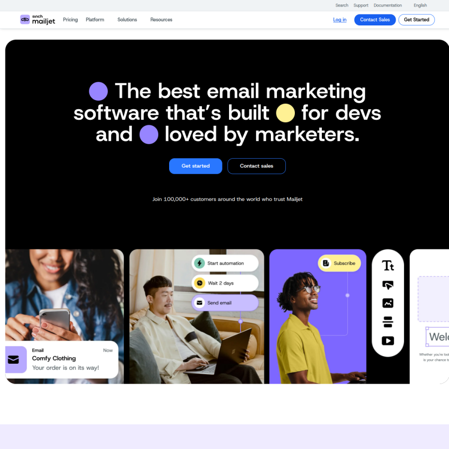mailjet.com homepage screenshot
