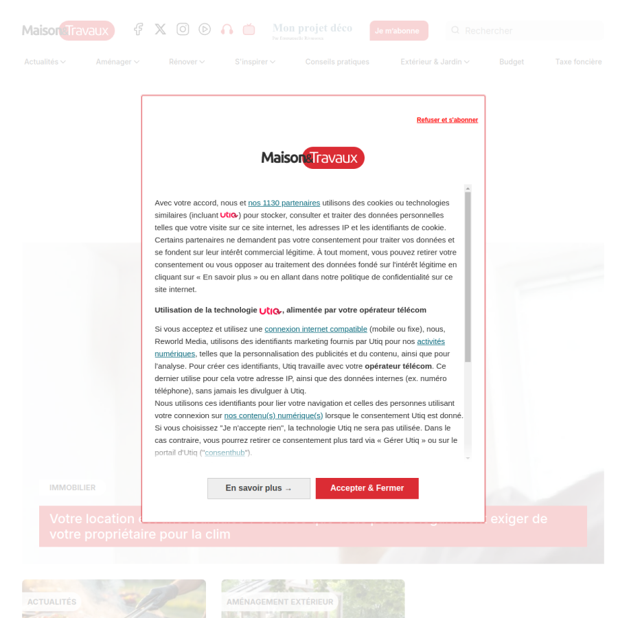 maison-travaux.fr homepage screenshot
