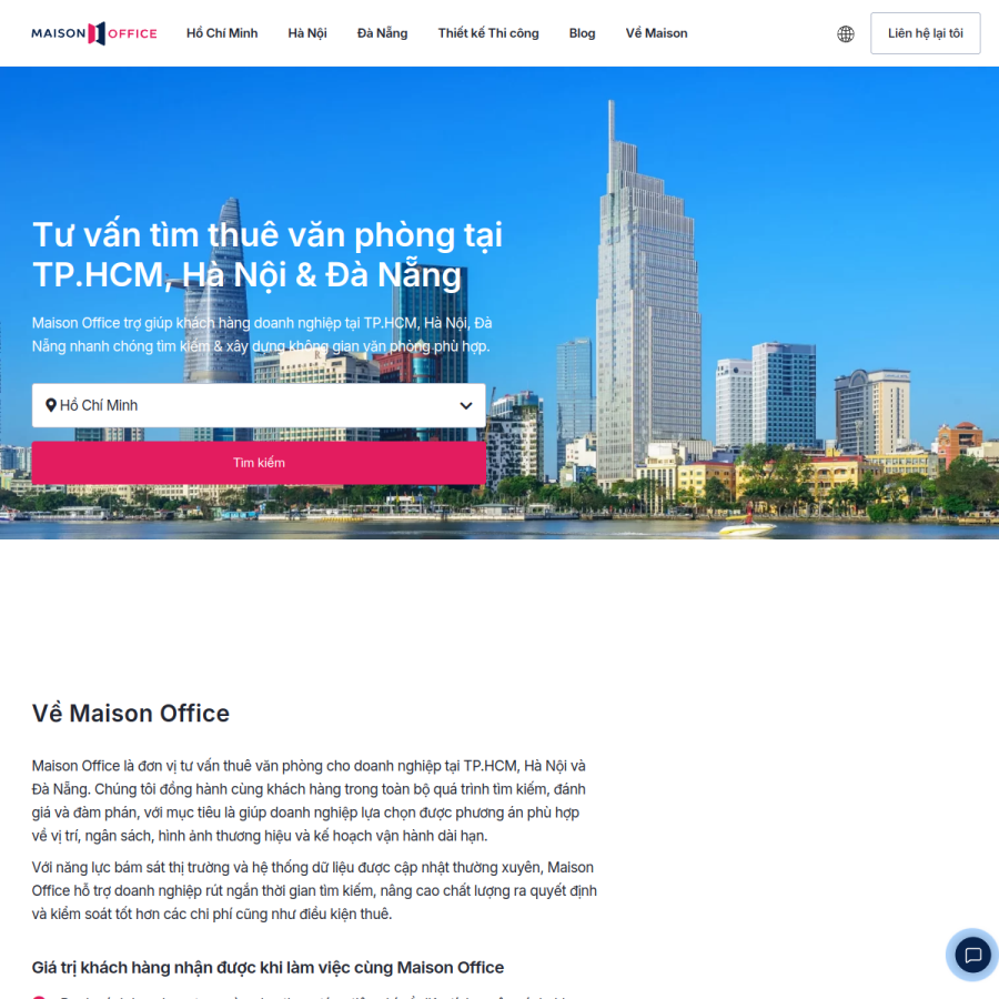 maisonoffice.vn homepage screenshot