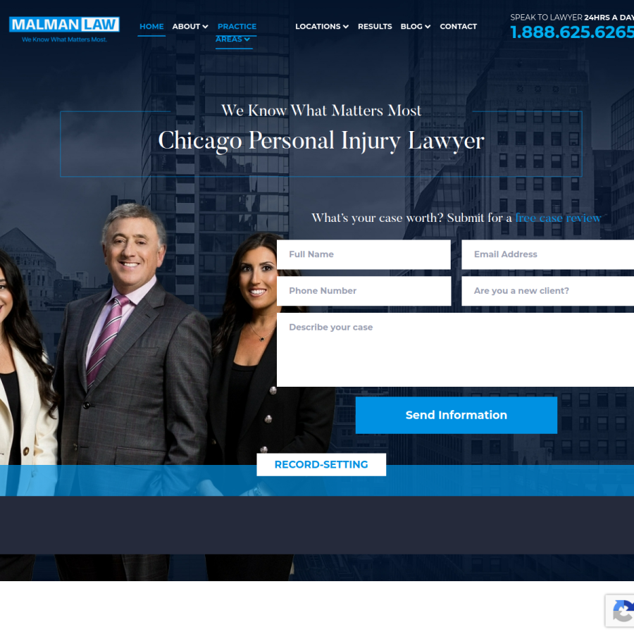 malmanlaw.com homepage screenshot