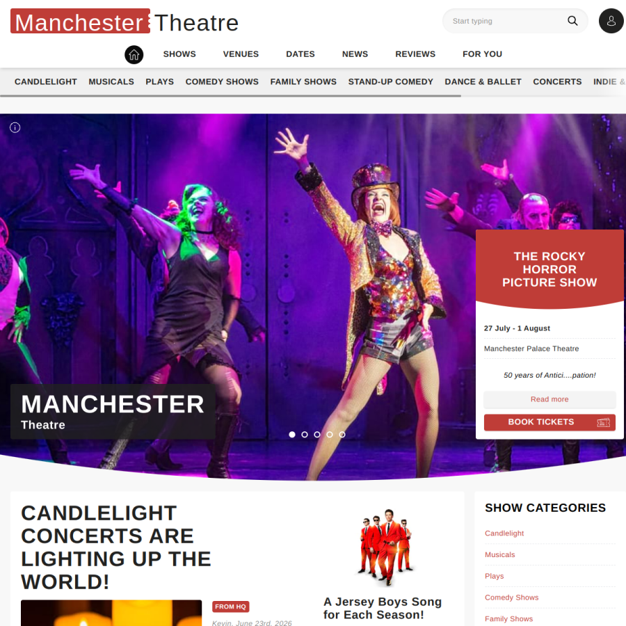 manchester-theatre.co.uk homepage screenshot
