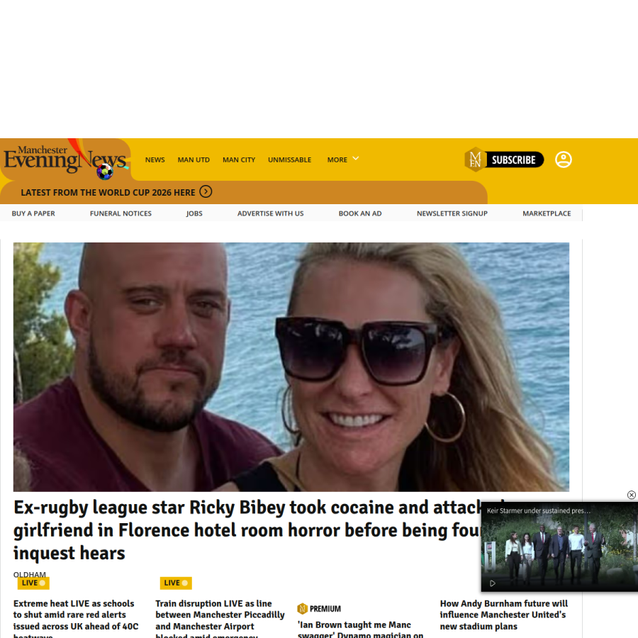 manchestereveningnews.co.uk homepage screenshot