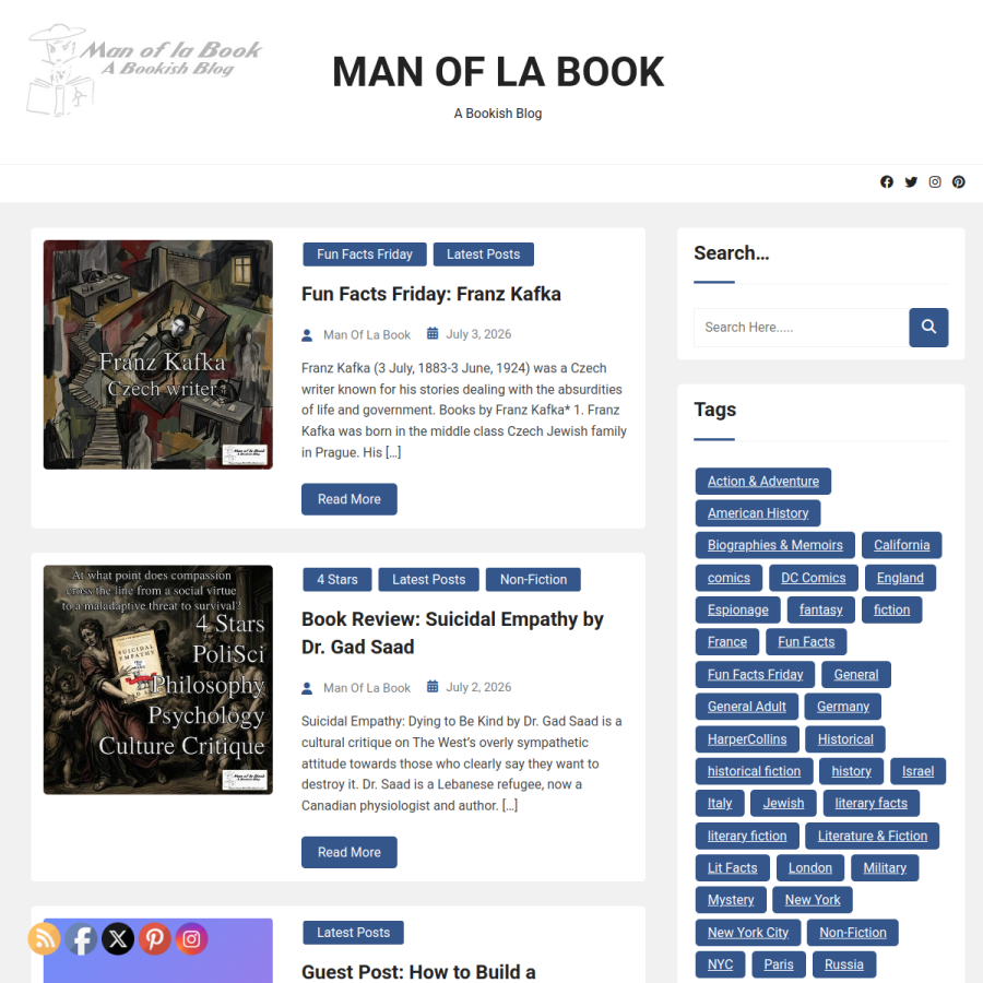 manoflabook.com homepage screenshot