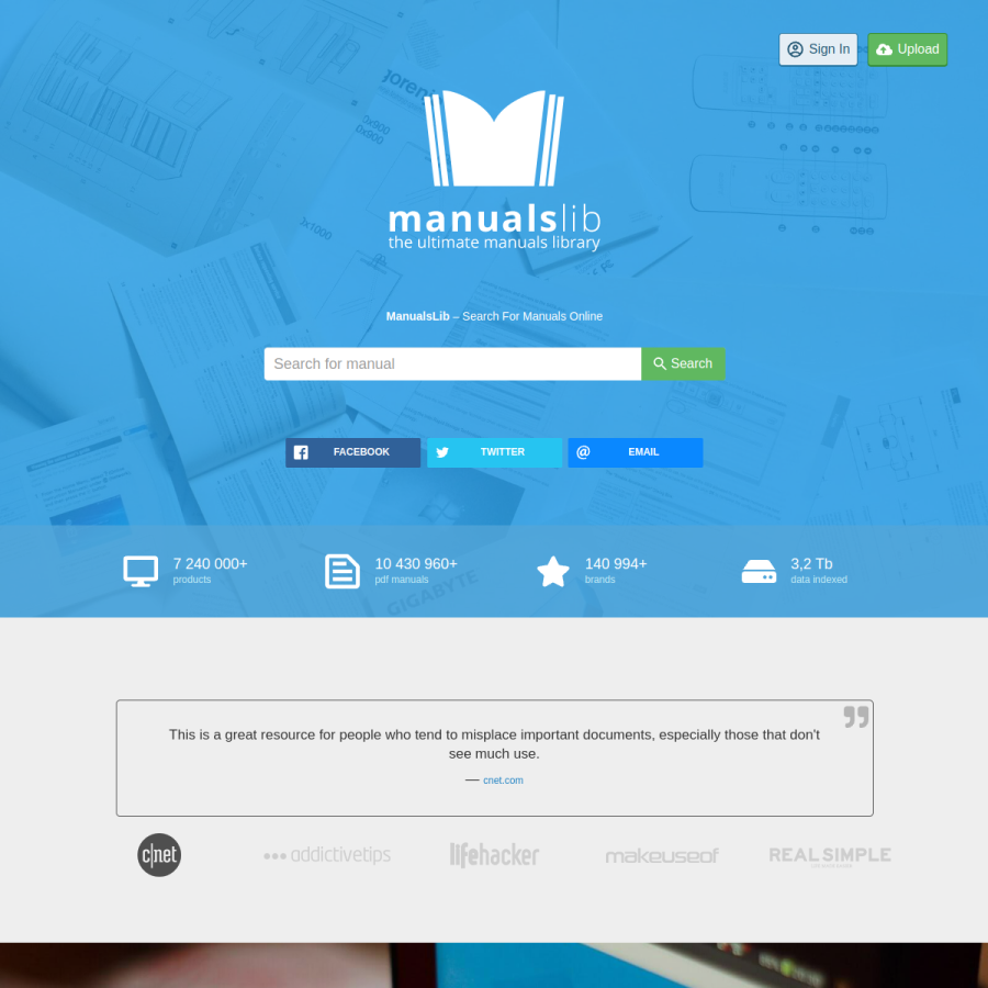 manualslib.com homepage screenshot