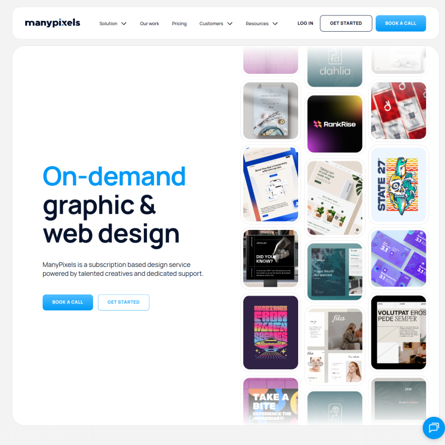 manypixels.co homepage screenshot