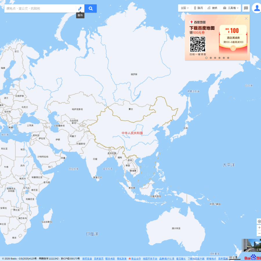 map.baidu.com homepage screenshot