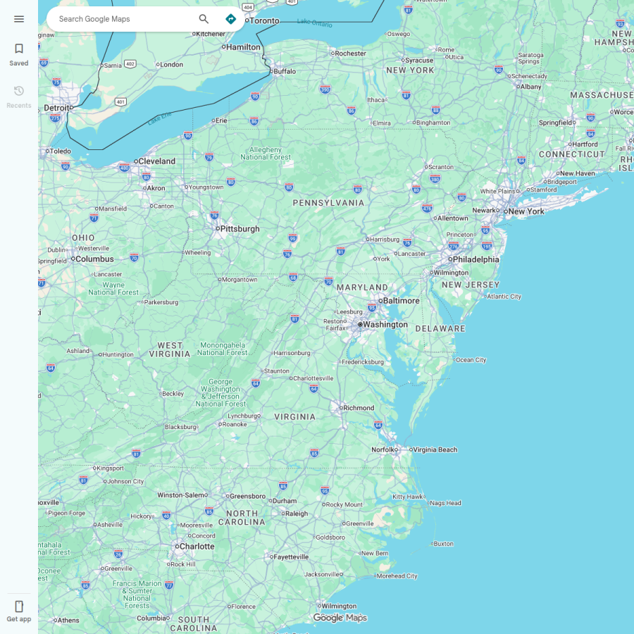 maps.google.com homepage screenshot