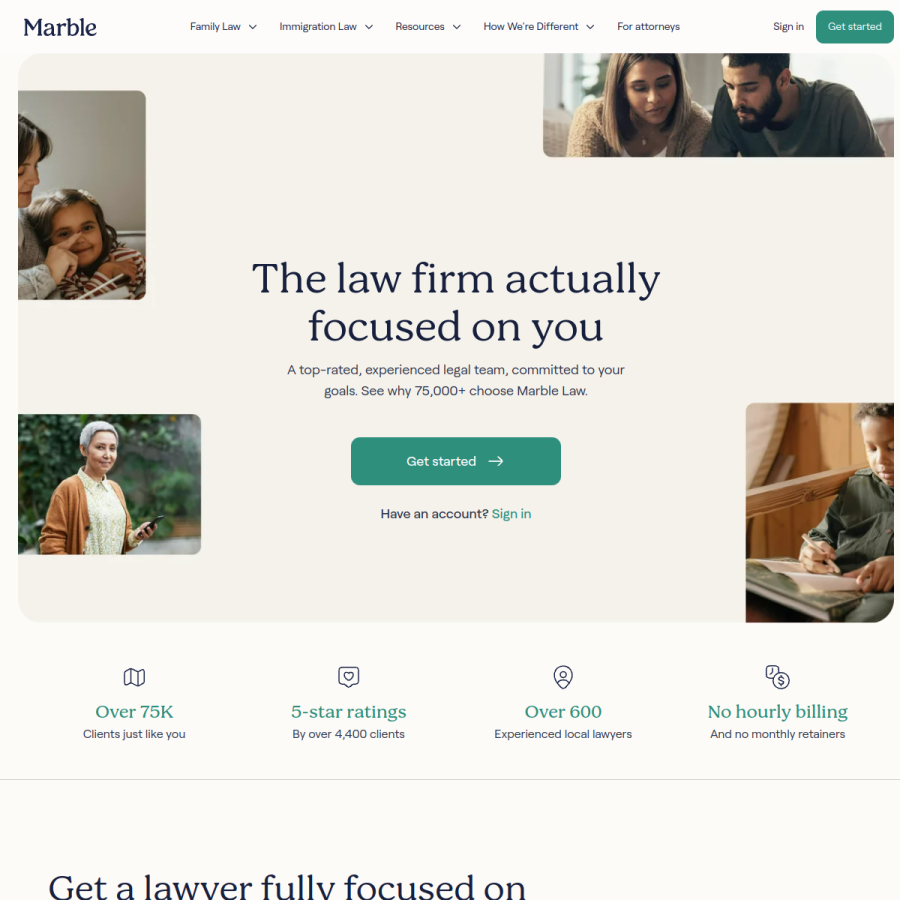 marble.co homepage screenshot