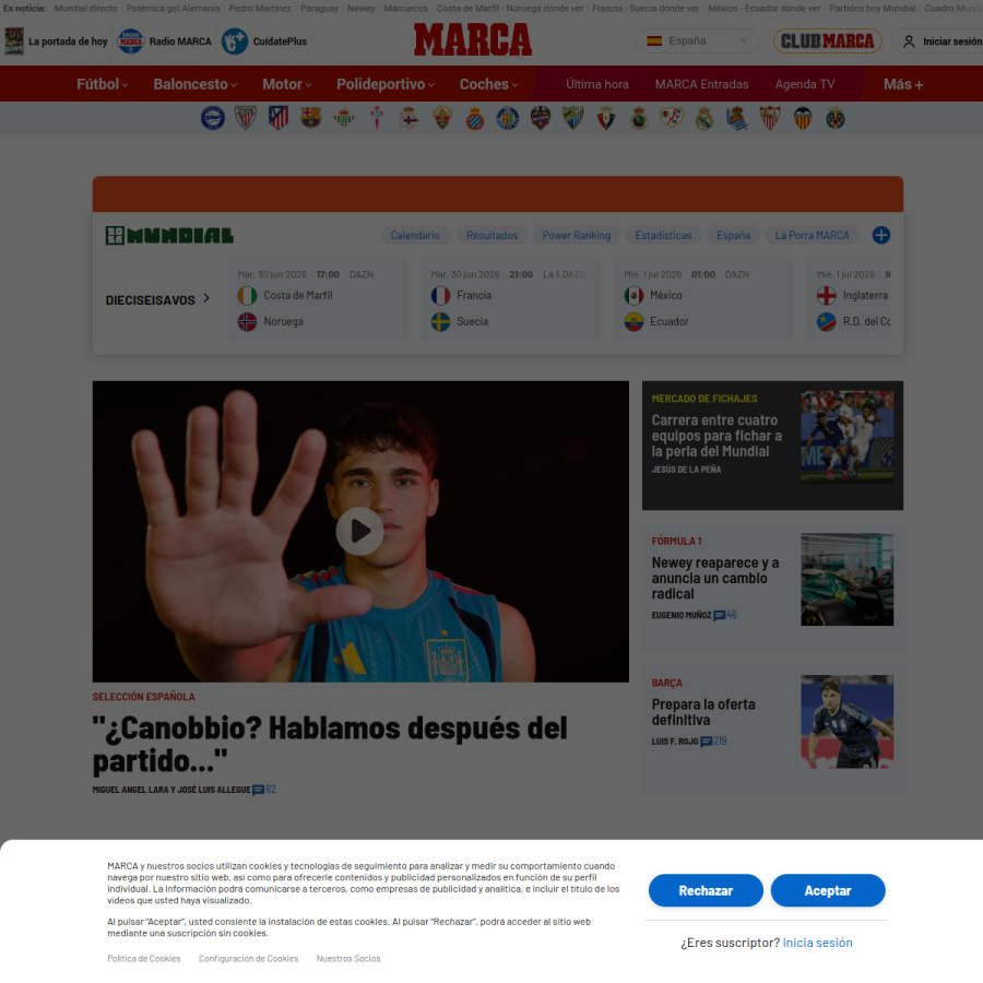 marca.com homepage screenshot