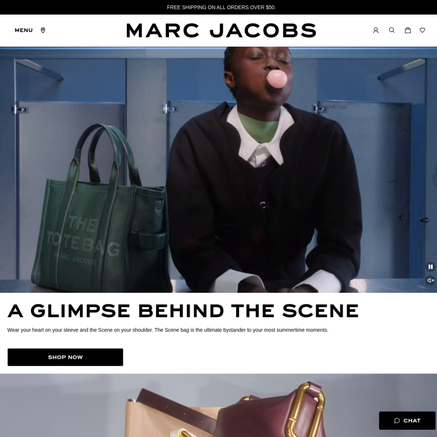 marcjacobs.com homepage screenshot