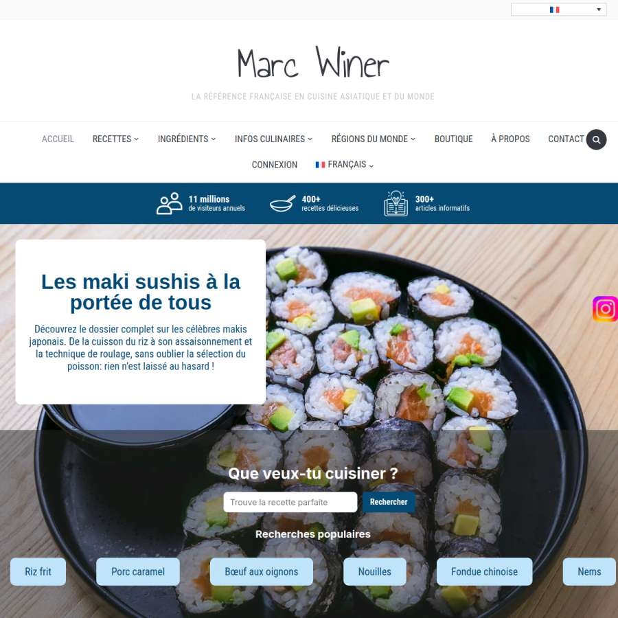 marcwiner.com homepage screenshot