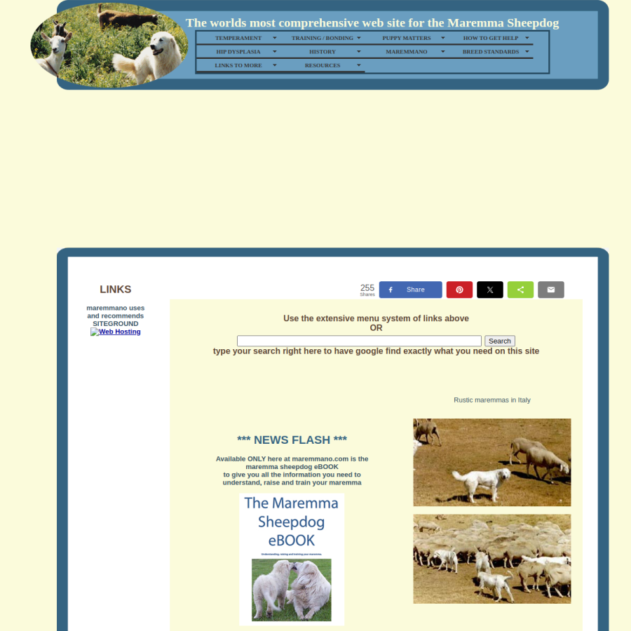 maremmano.com homepage screenshot
