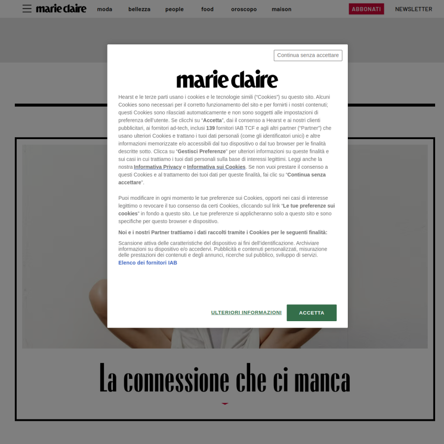 marieclaire.it homepage screenshot