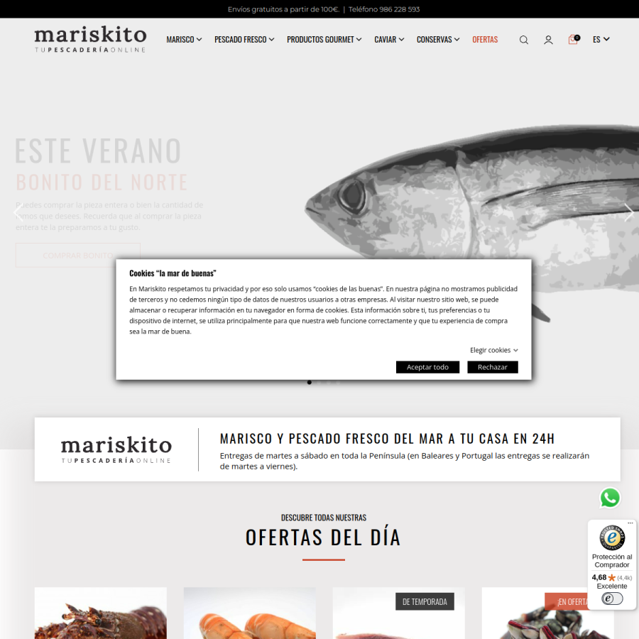 mariskito.com homepage screenshot
