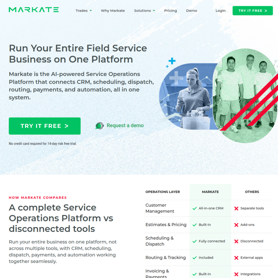 markate.com homepage screenshot