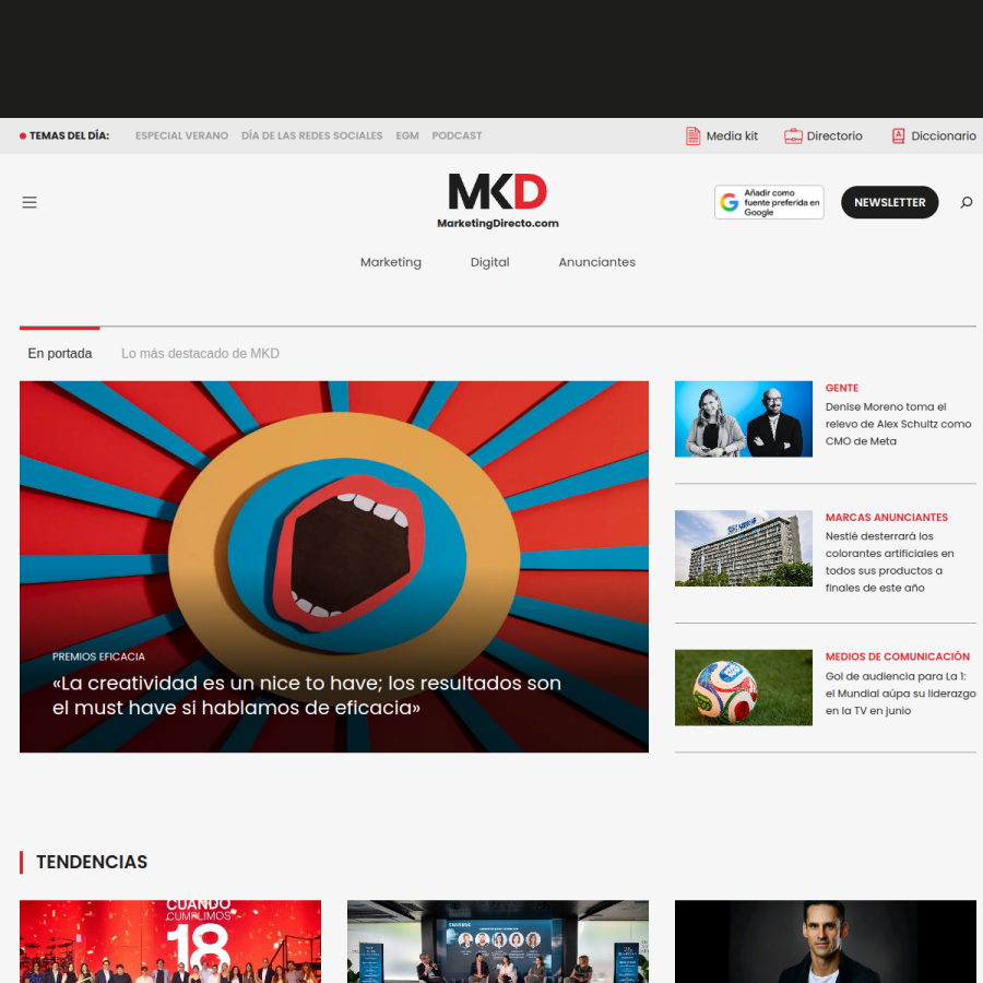 marketingdirecto.com homepage screenshot