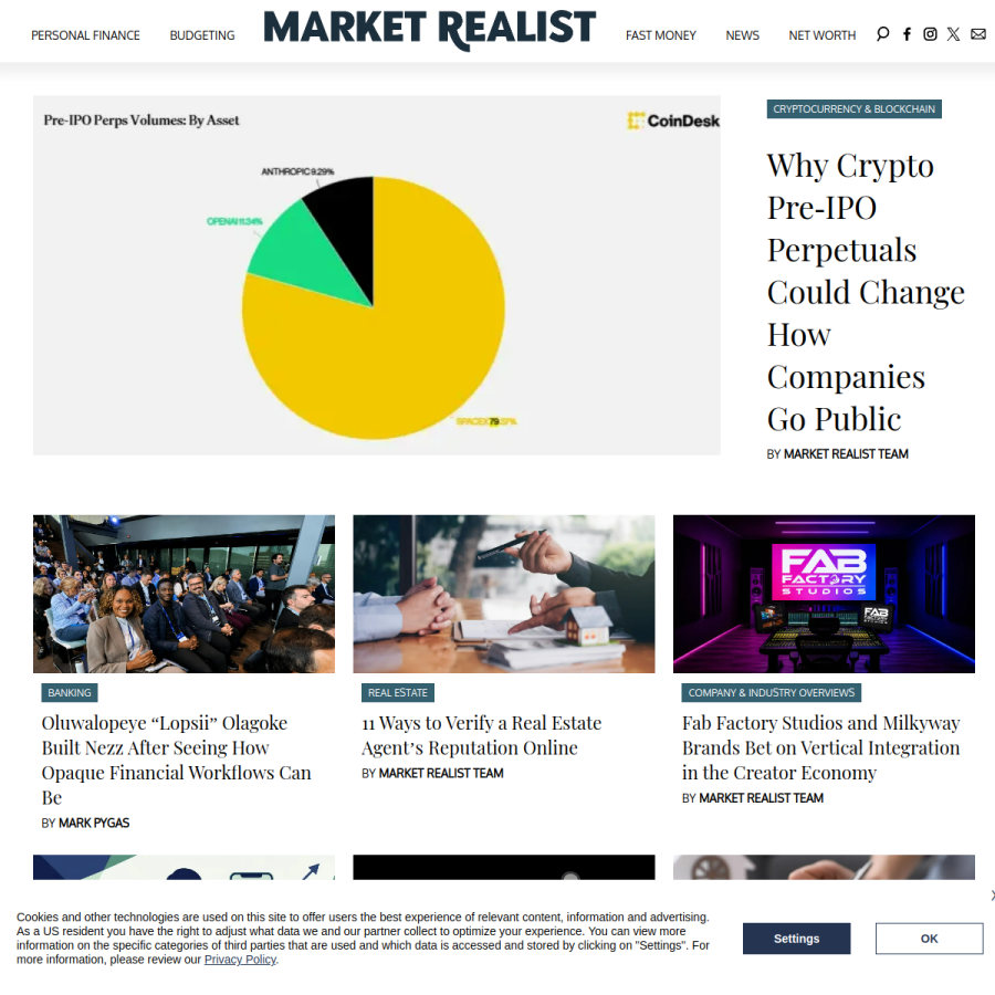 marketrealist.com homepage screenshot