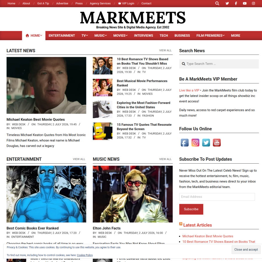 markmeets.com homepage screenshot
