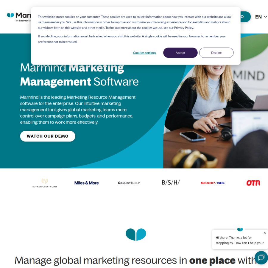 marmind.com homepage screenshot