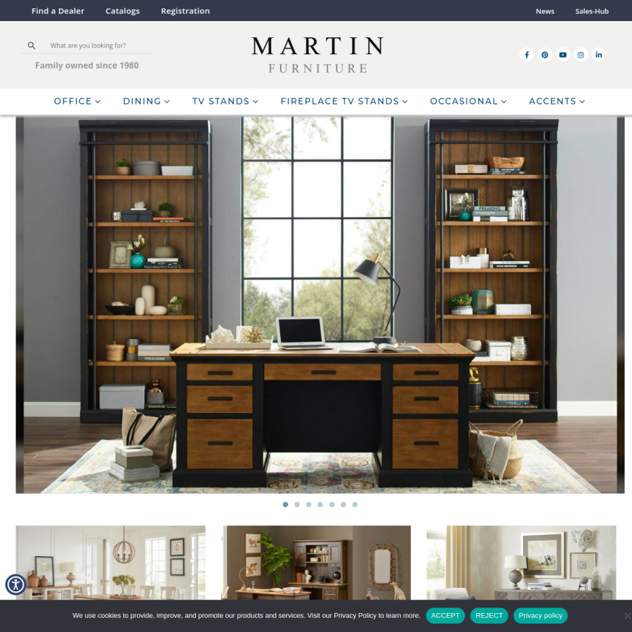martinfurniture.com homepage screenshot
