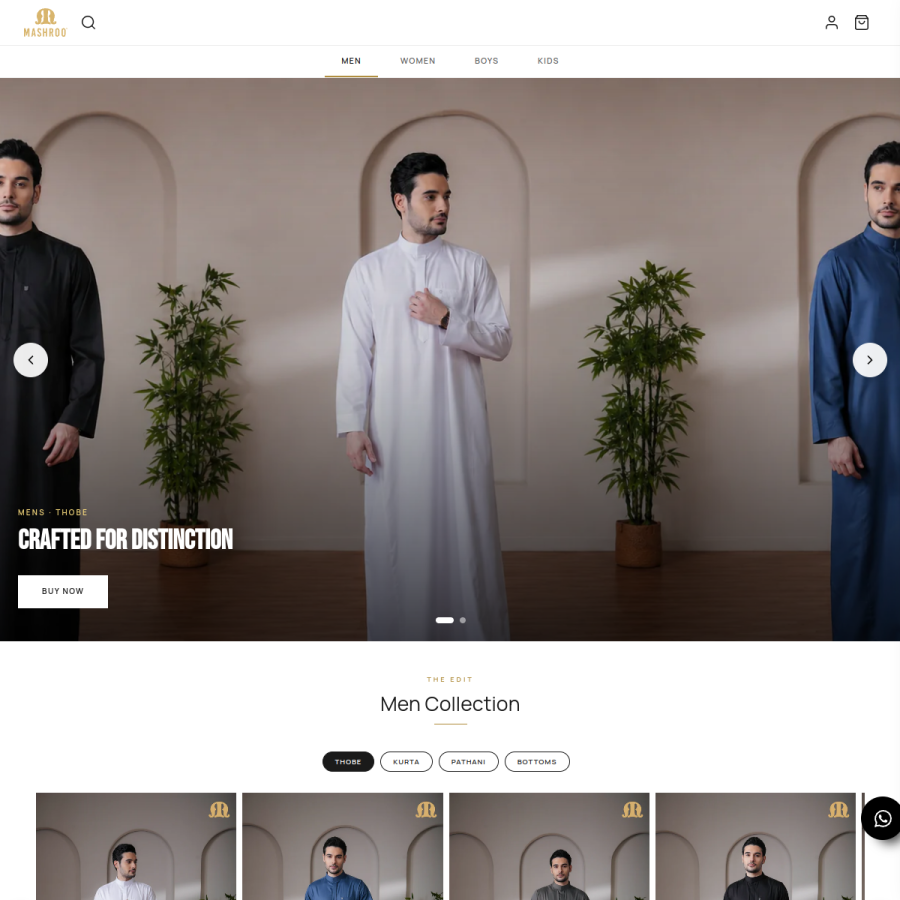 mashroostore.com homepage screenshot