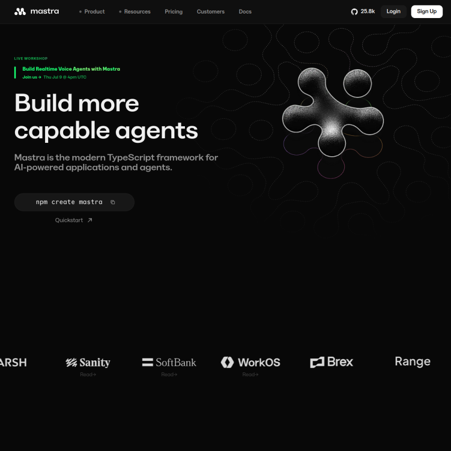 mastra.ai homepage screenshot