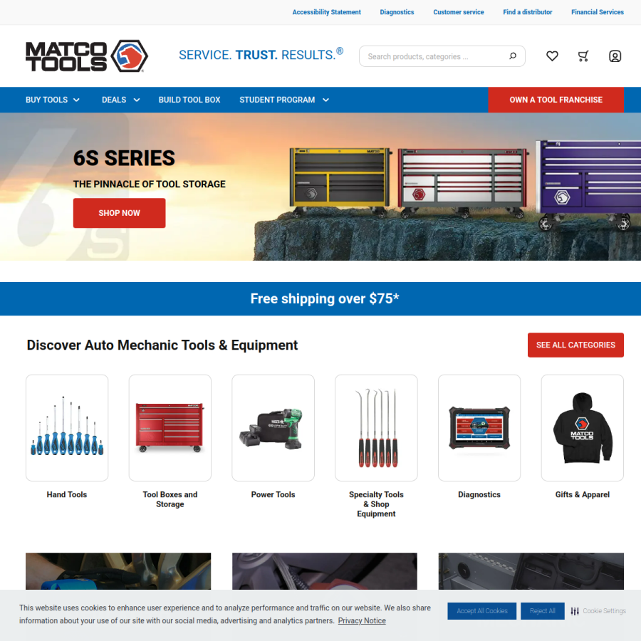 matcotools.com homepage screenshot