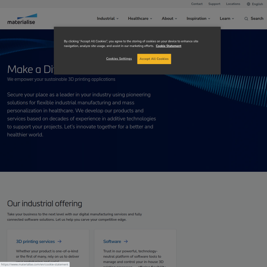 materialise.com homepage screenshot
