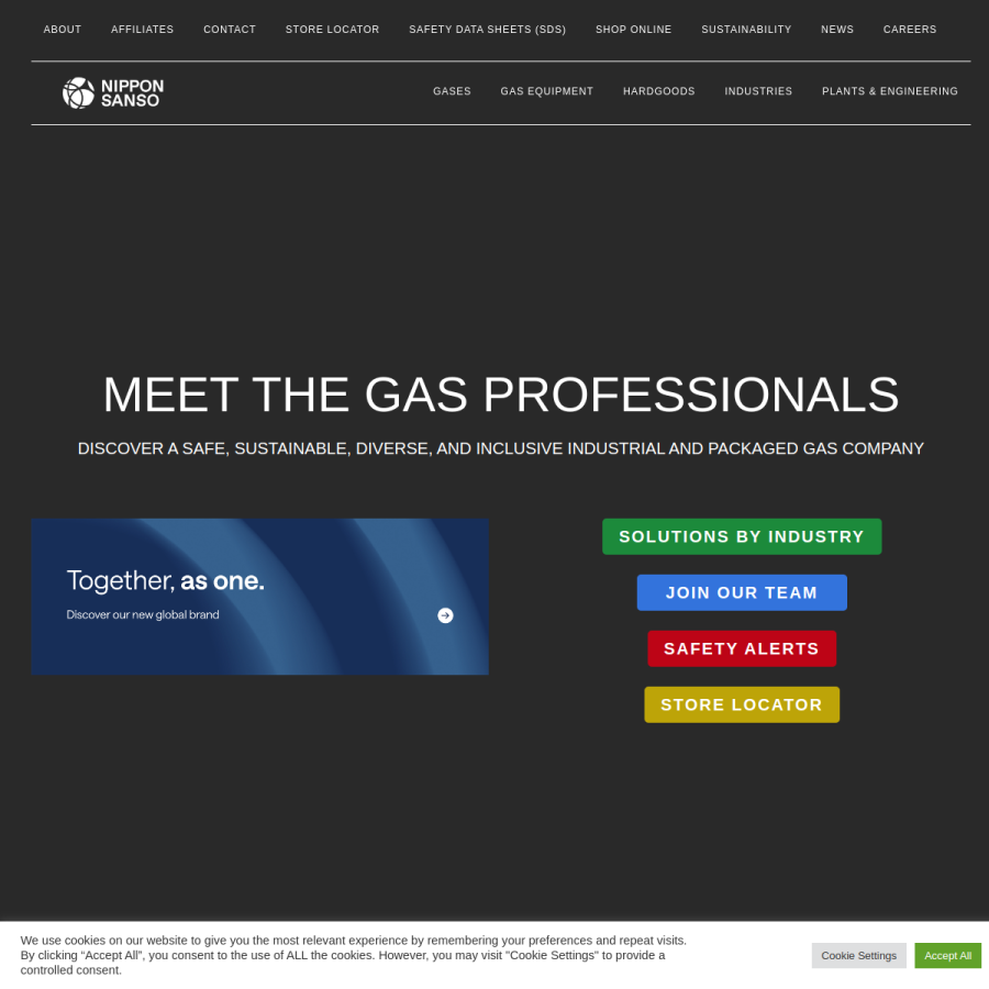 mathesongas.com homepage screenshot