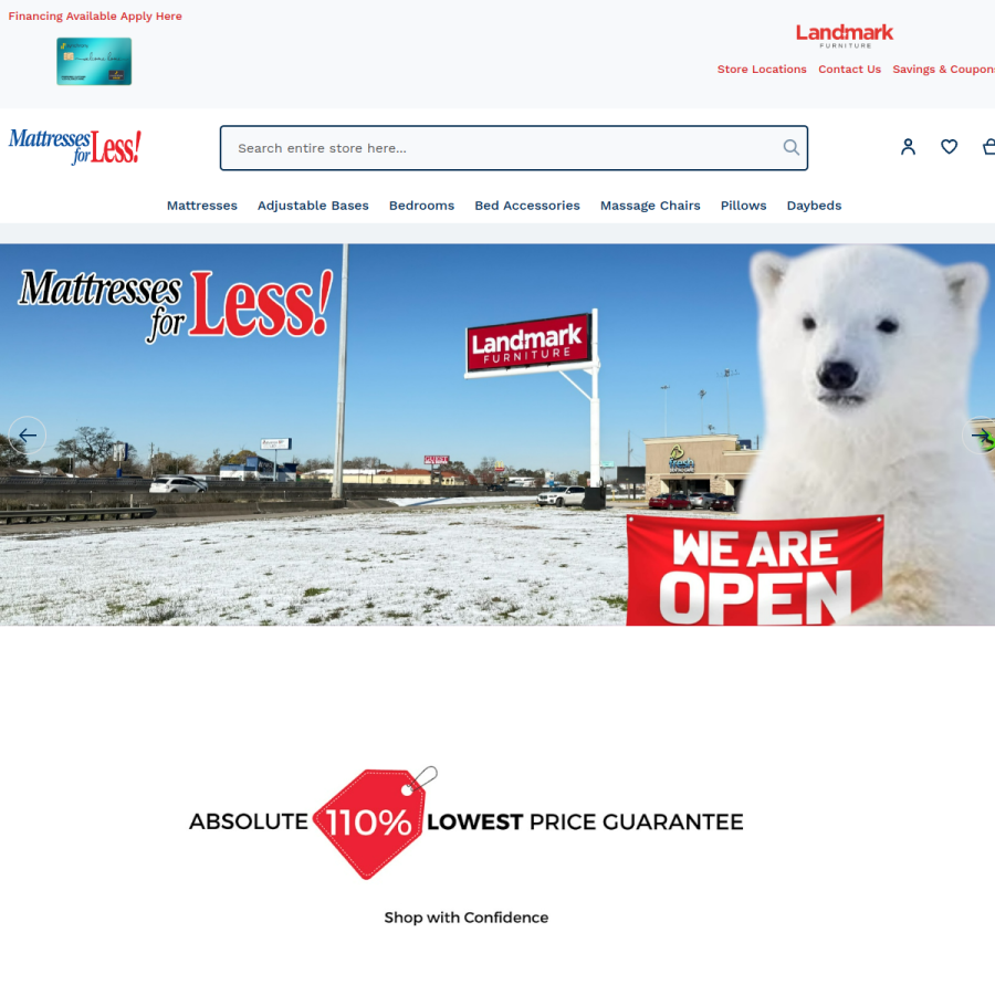 mattressesforless.net homepage screenshot