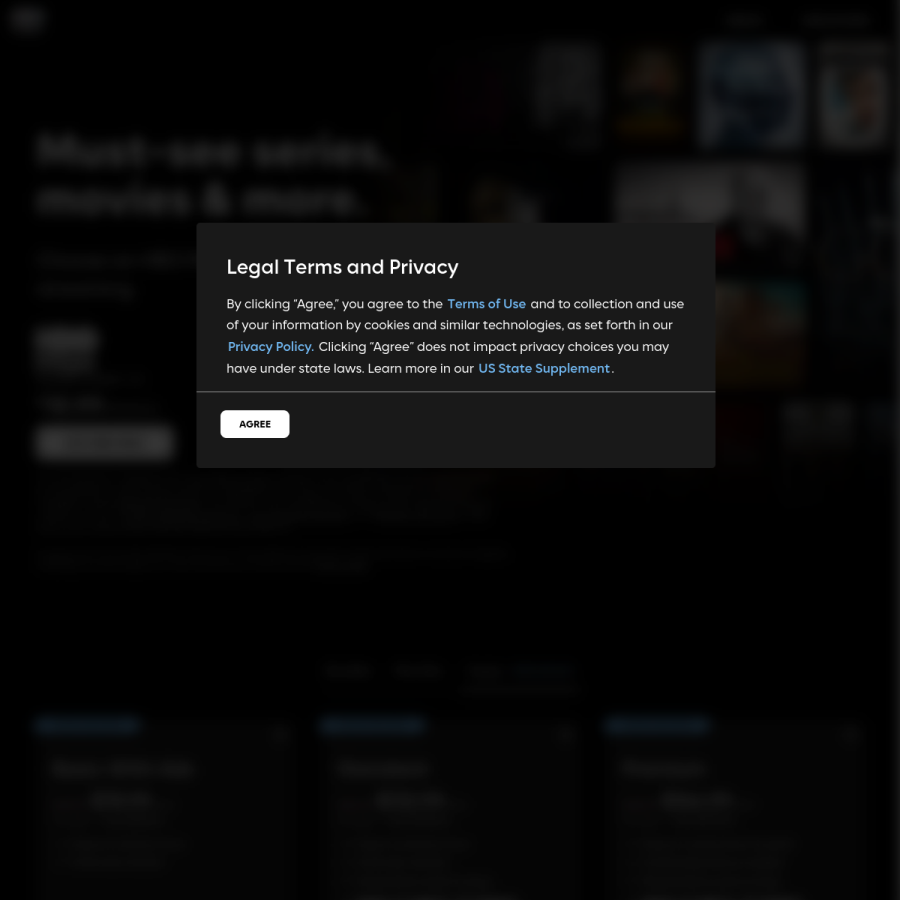 max.com homepage screenshot