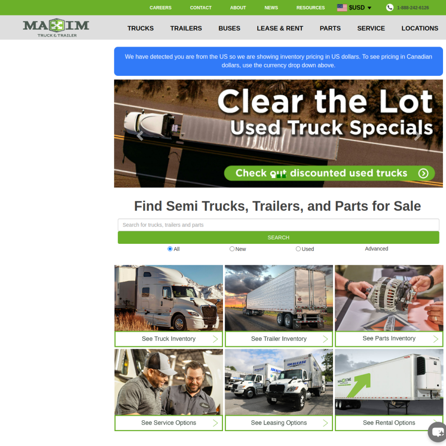 maximinc.com homepage screenshot