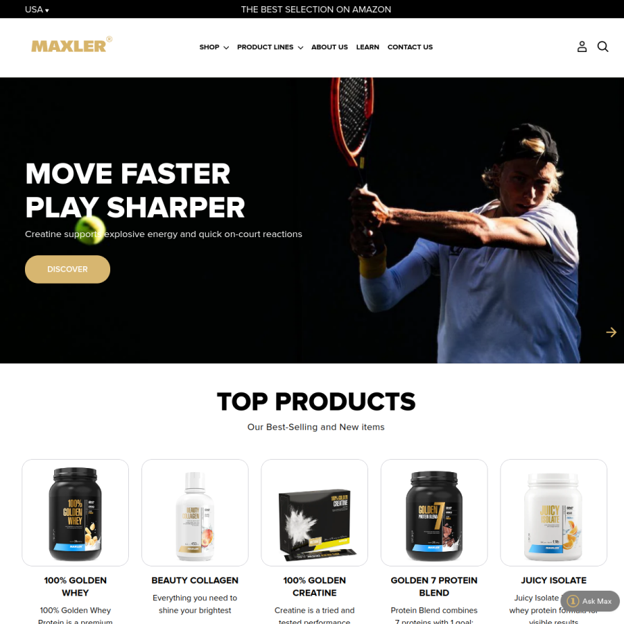 maxler.com homepage screenshot