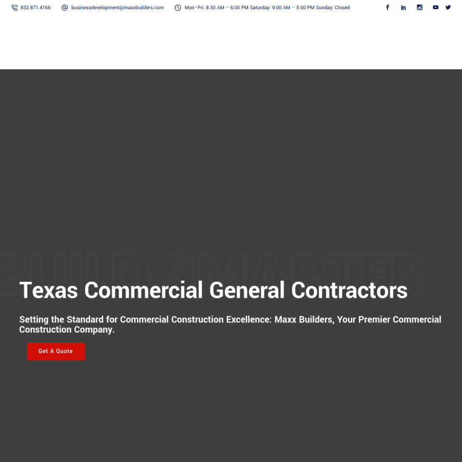 maxxbuilders.com homepage screenshot