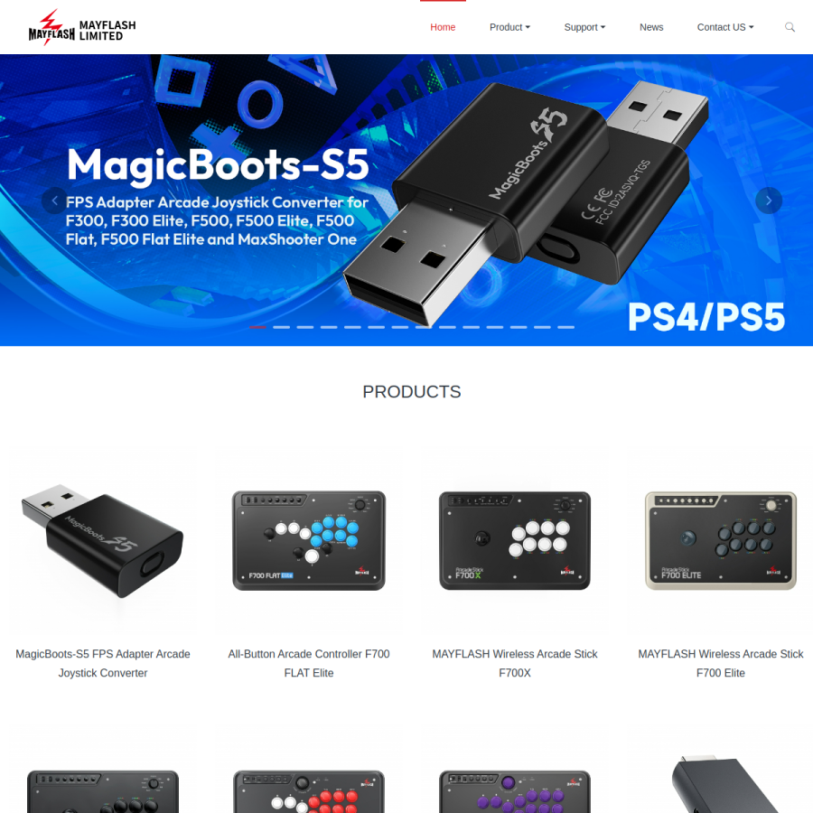 mayflash.com homepage screenshot