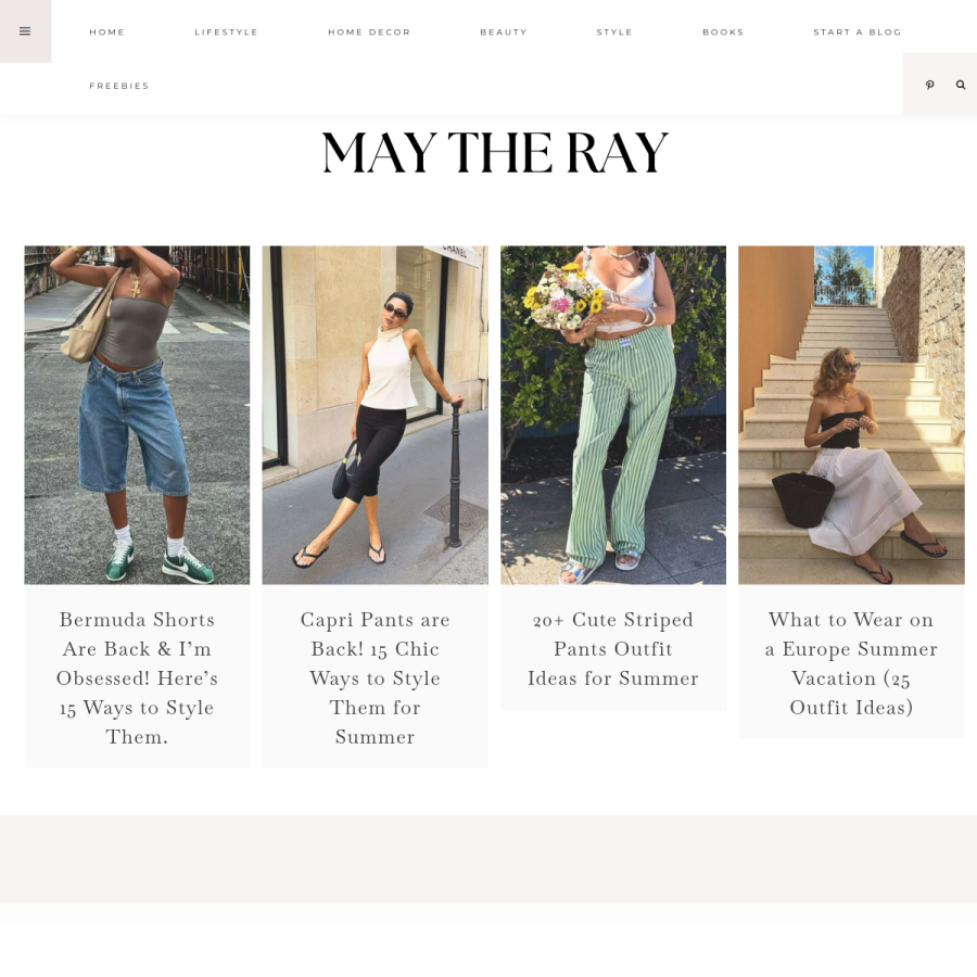 maytheray.com homepage screenshot