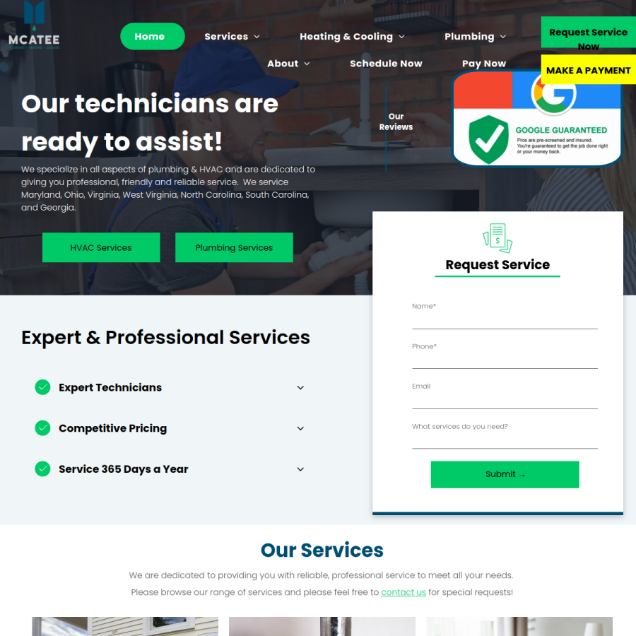 mcateellc.com homepage screenshot