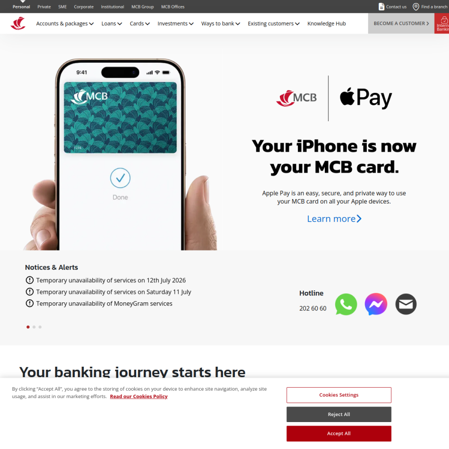 mcb.mu homepage screenshot