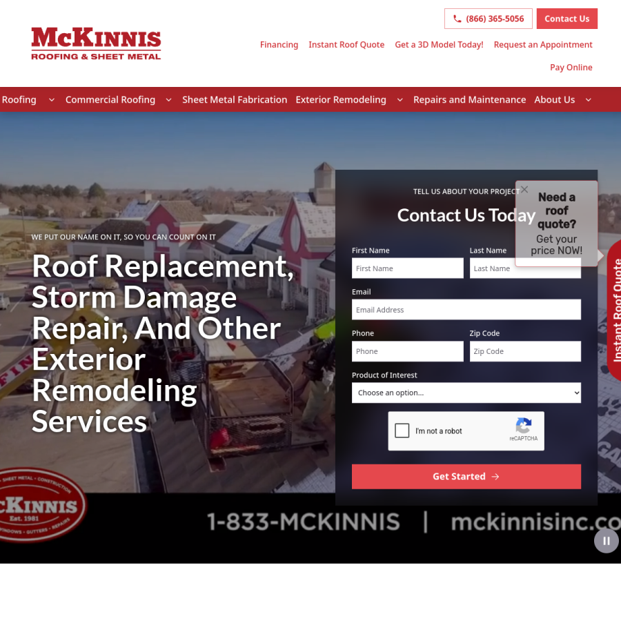 mckinnisinc.com homepage screenshot