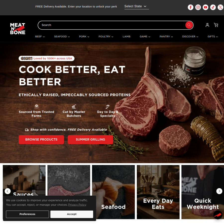 meatnbone.com homepage screenshot