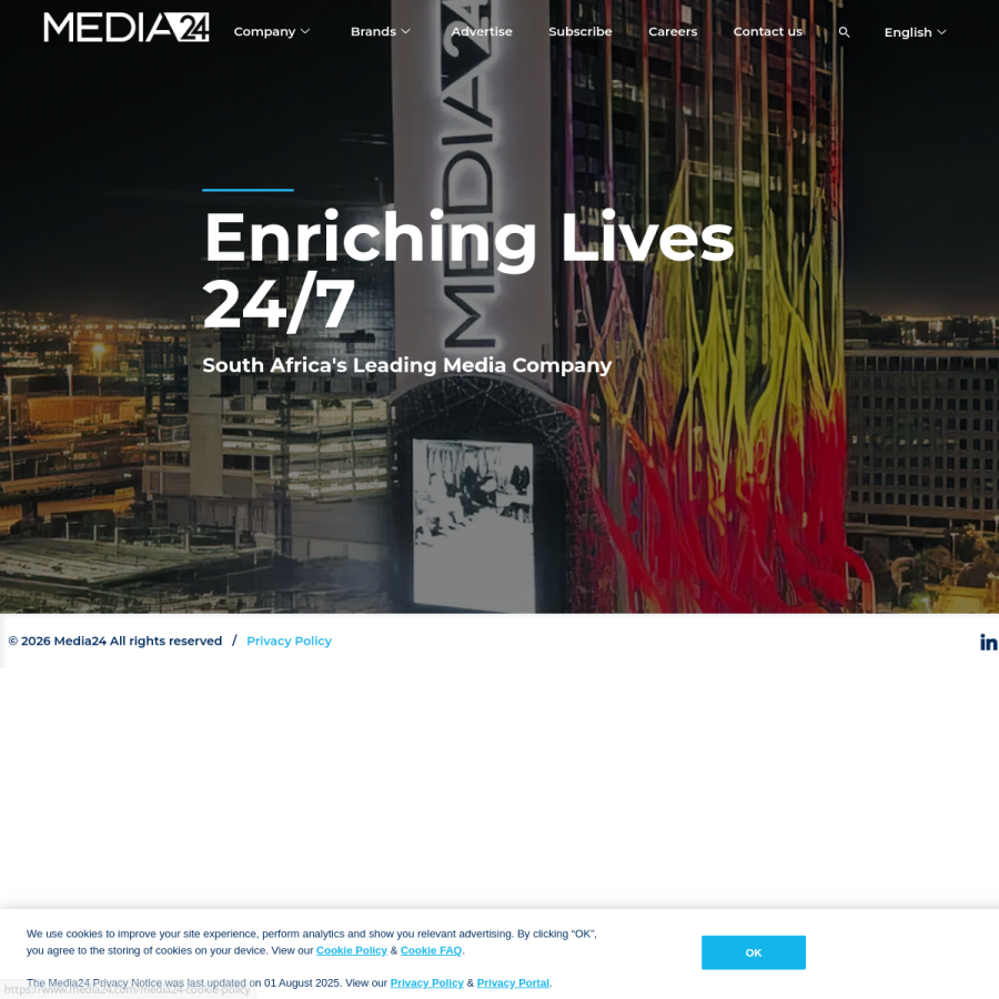 media24.com homepage screenshot